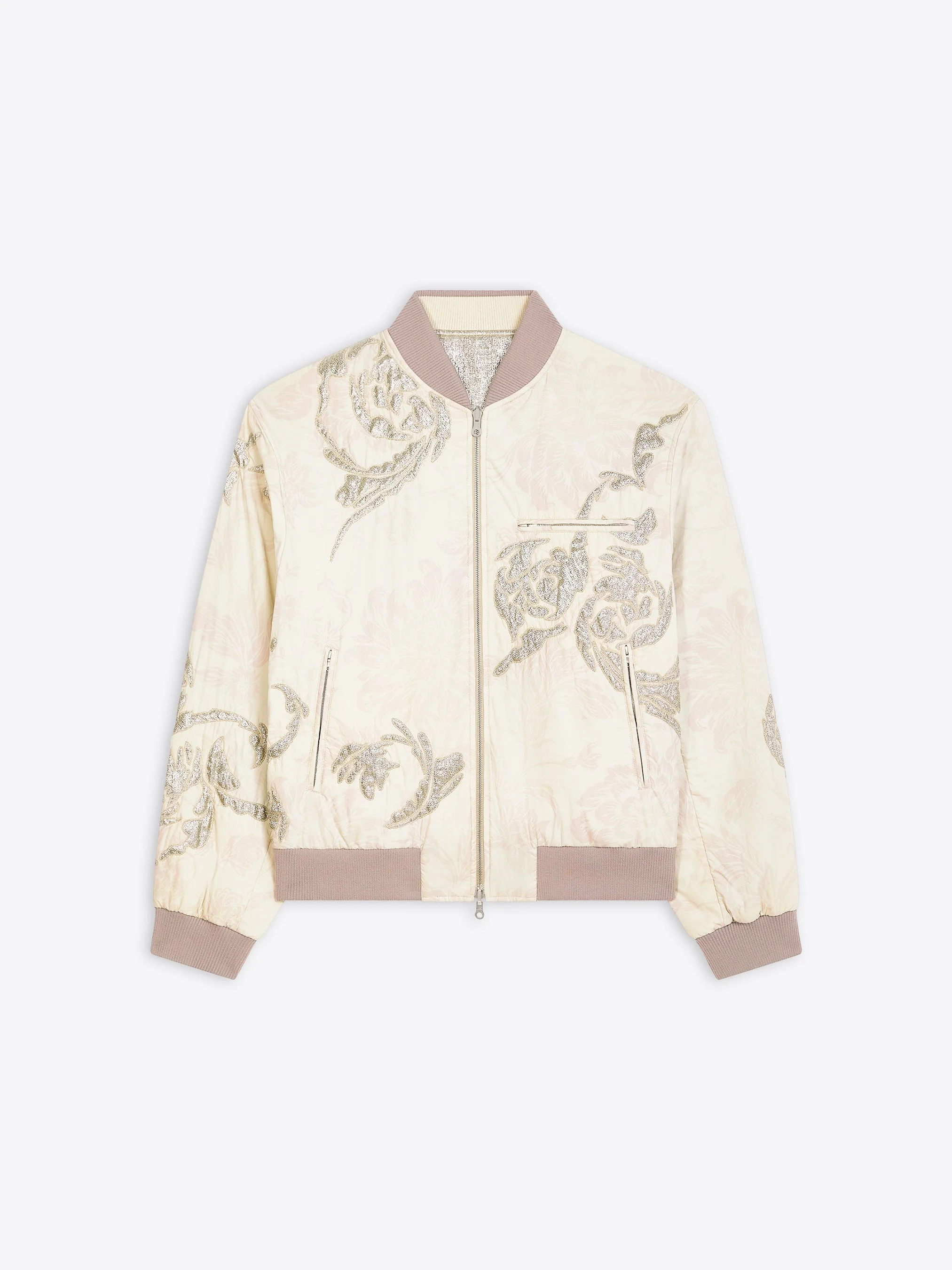 REVERSIBLE EMBROIDERED BOMBER - 1