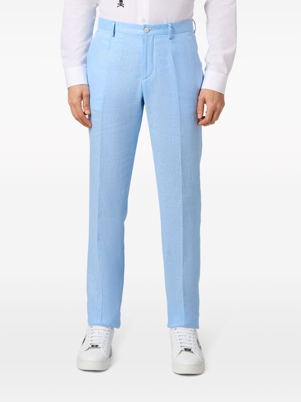 linen tailored trousers - 3