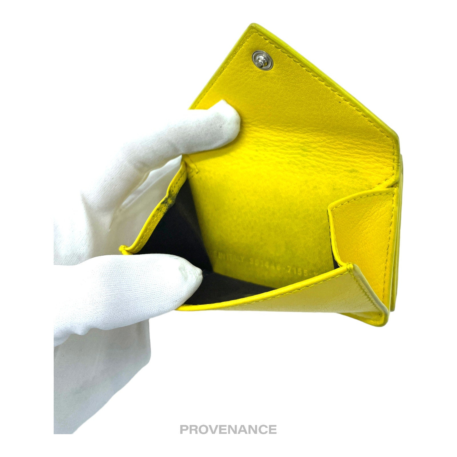 Balenciaga Papier Mini Wallet - Yellow Leather - 9