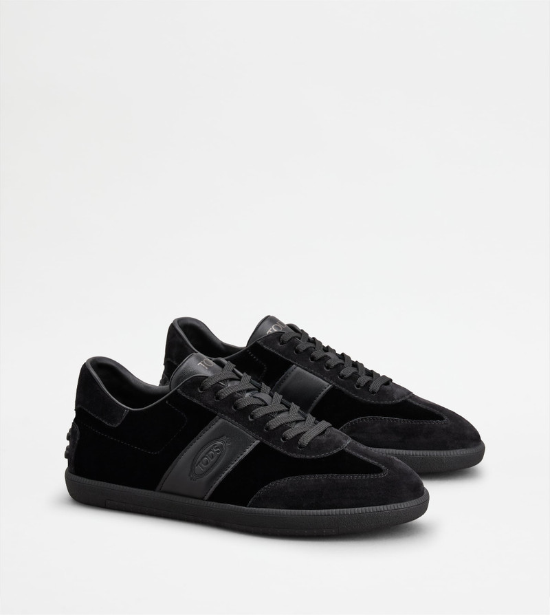 TOD'S TABS SNEAKERS IN FABRIC AND SUEDE - BLACK 3