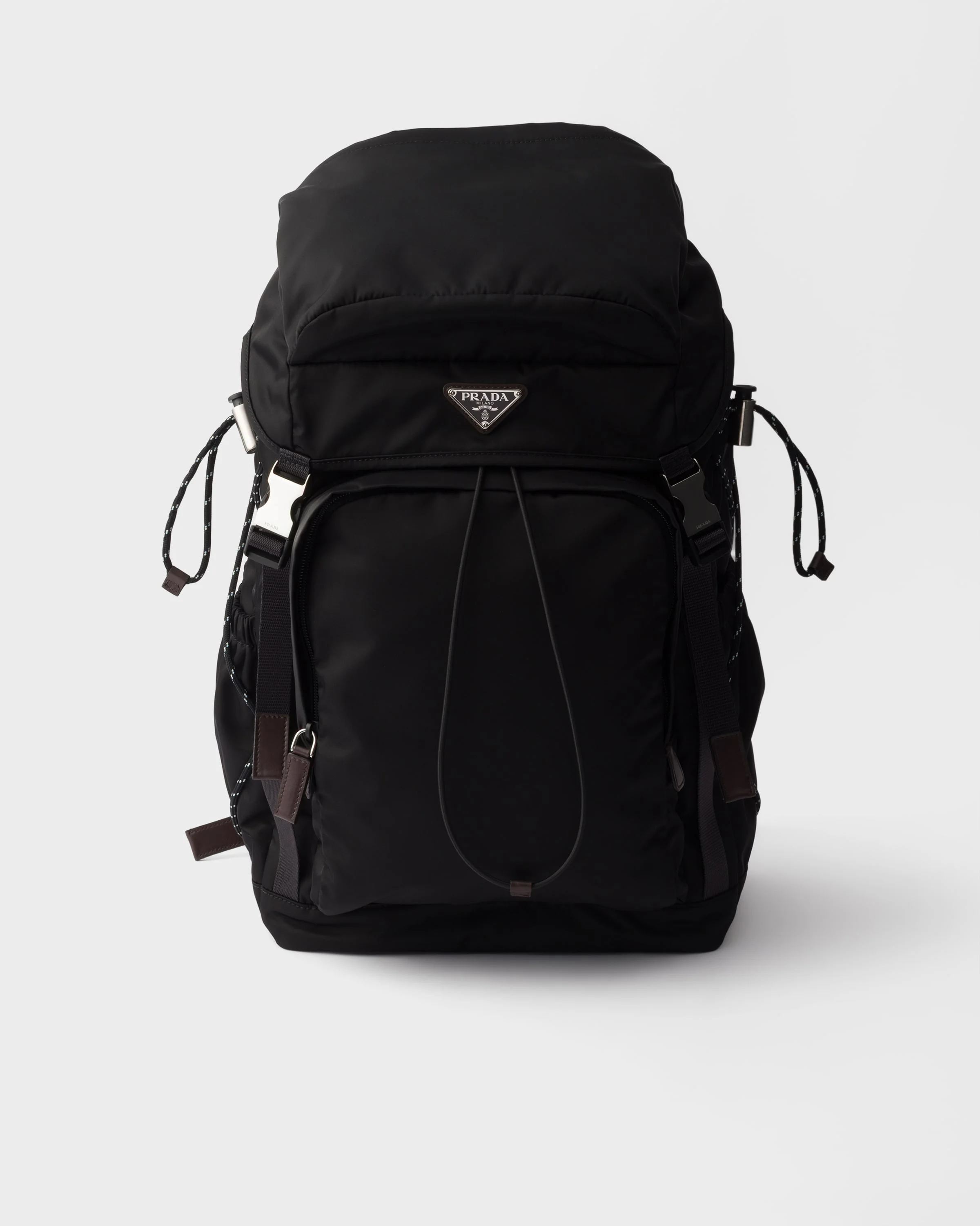 Re-Nylon and leather backpack - 1