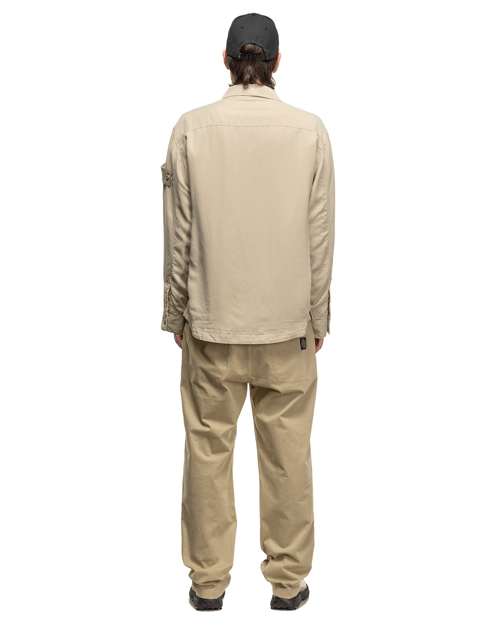 Ghost Piece Cupro Raso Comfort Fit Overshirt Beige - 3