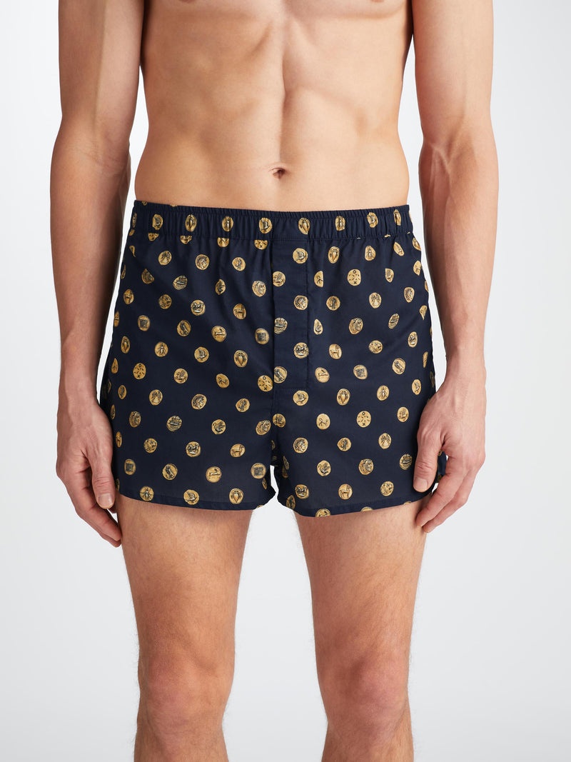 Men's Modern Fit Boxers Ledbury 78 Cotton Batiste Navy - 3