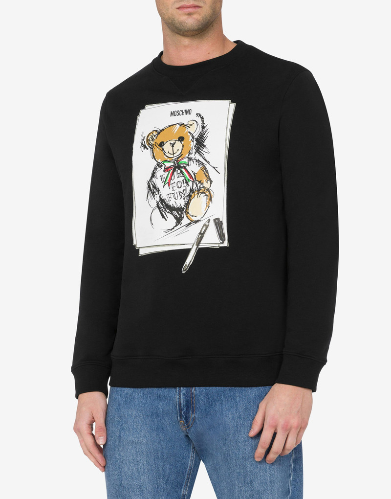 Moschino ORGANIC COTTON SWEATSHIRT TEDDY BEAR outlook