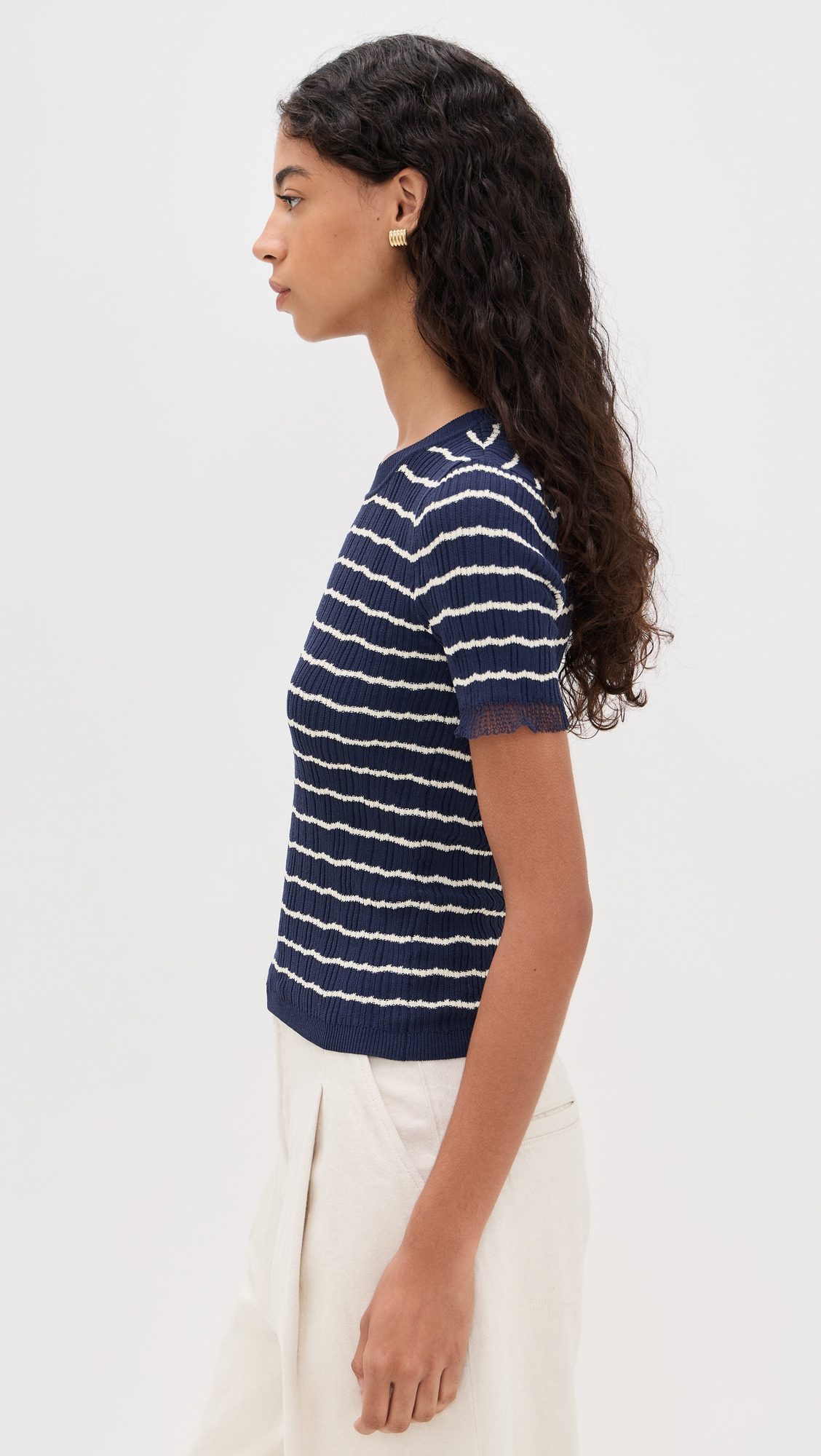 Chiara Stripe Short Sleeve Shirt - 3