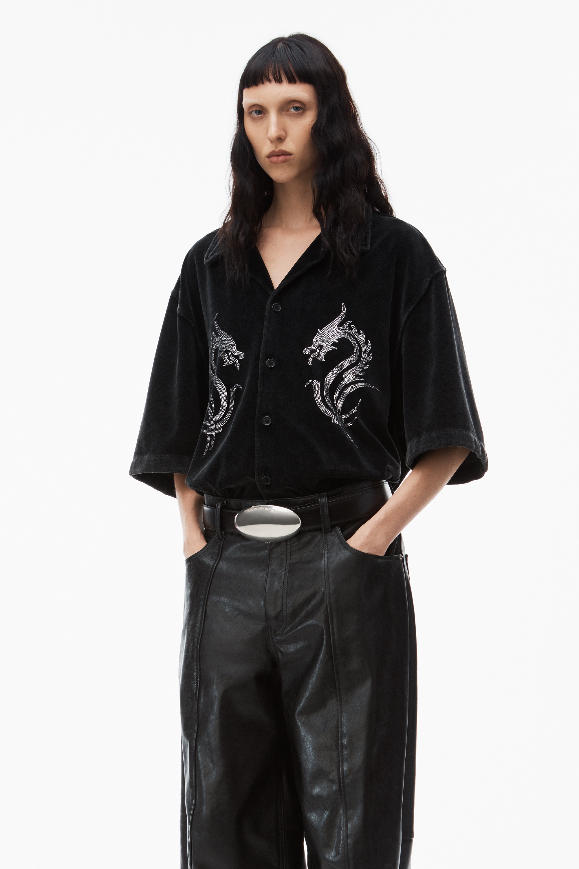 dragon hotfix shirt in velour - 2