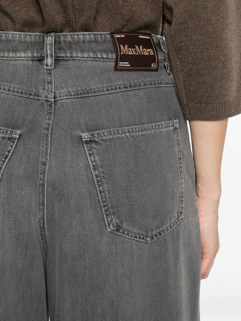 pleated wide-leg jeans 5