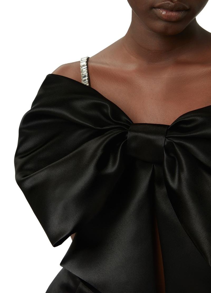 bow-detail crystal-embellished crop top 4