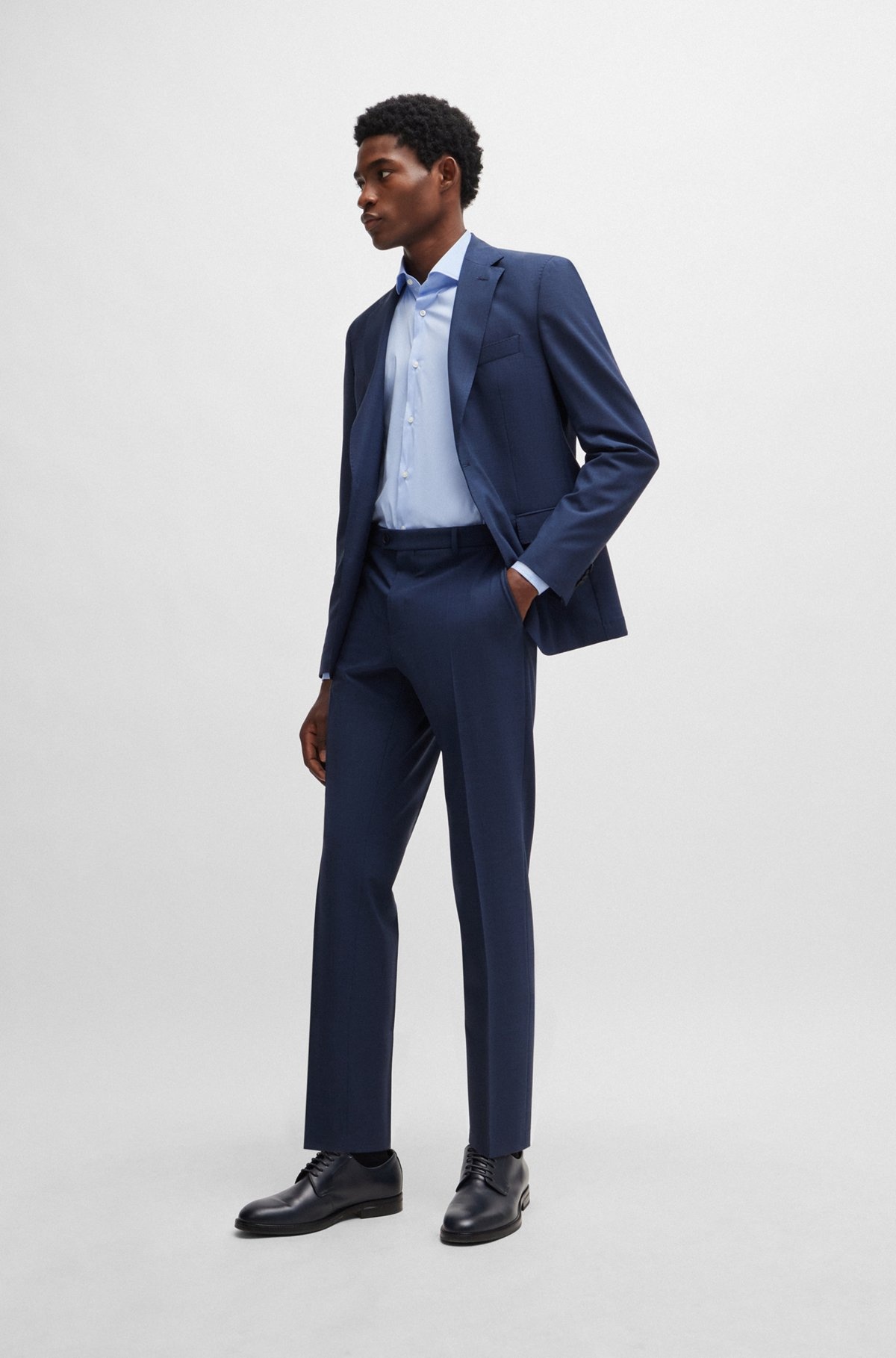 SLIM-FIT SHIRT IN EASY-IRON POPLIN - 3