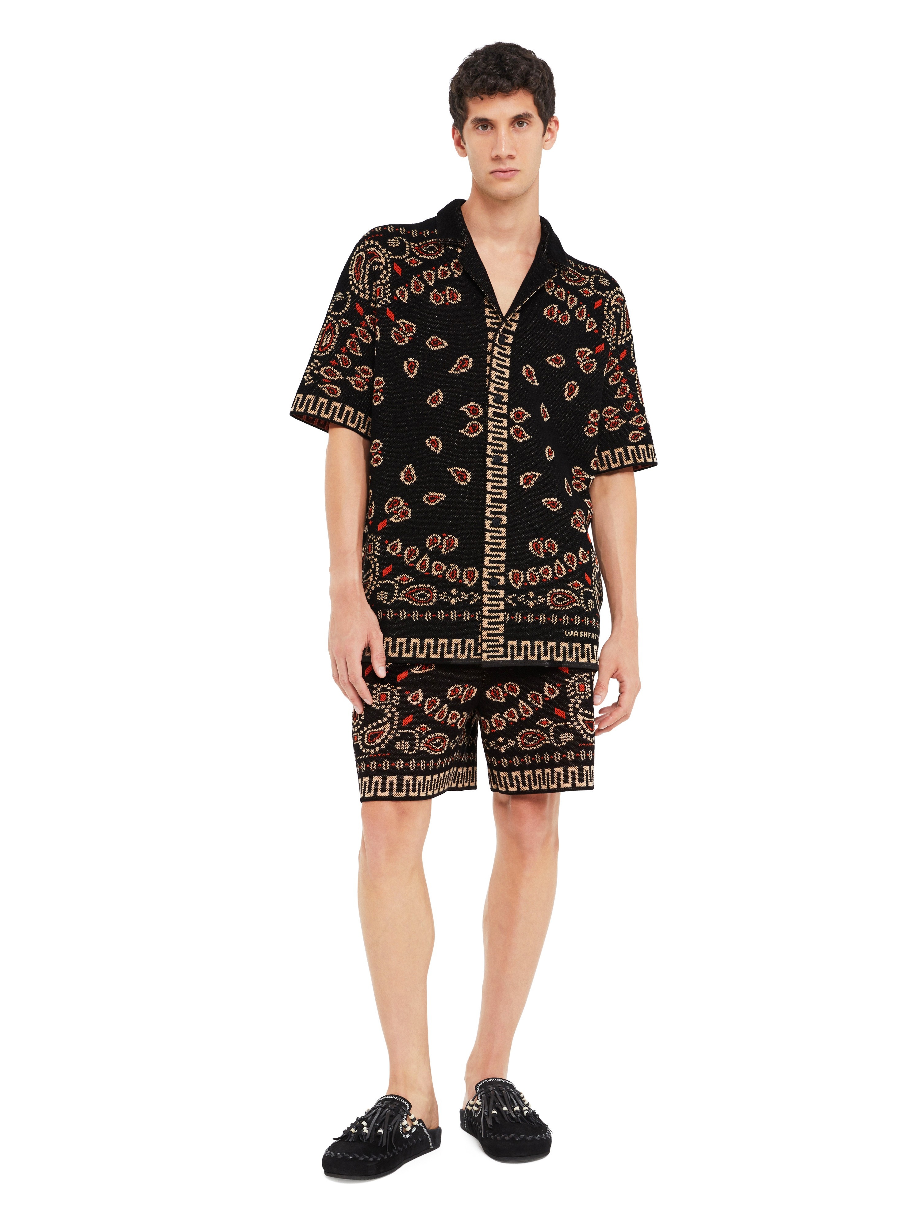 Cotton Piquet Bandana Bermuda - 2