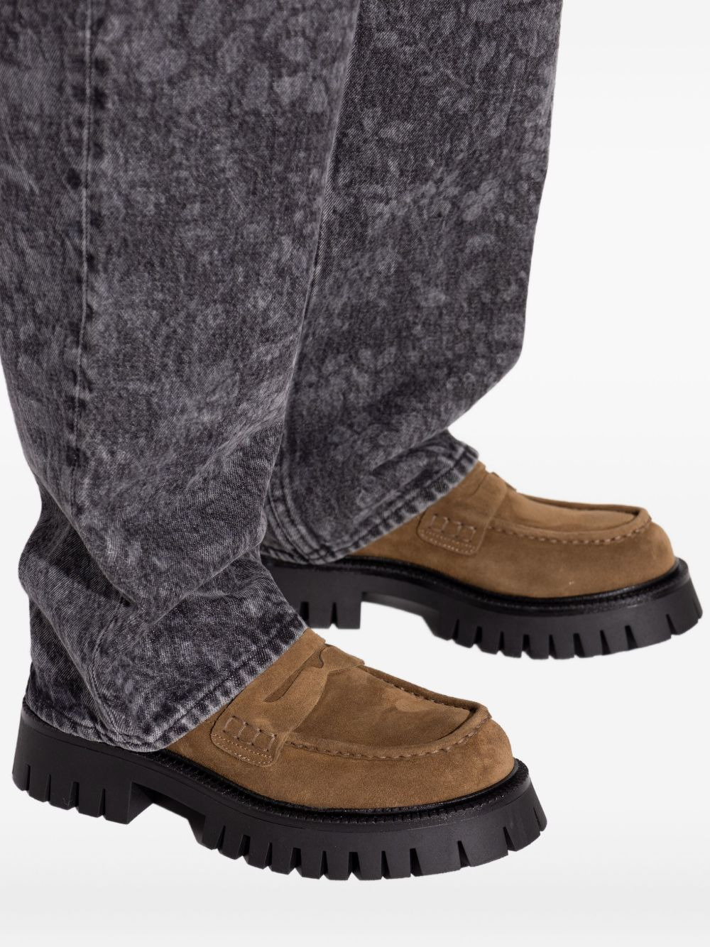 penny-strap platform loafers - 5