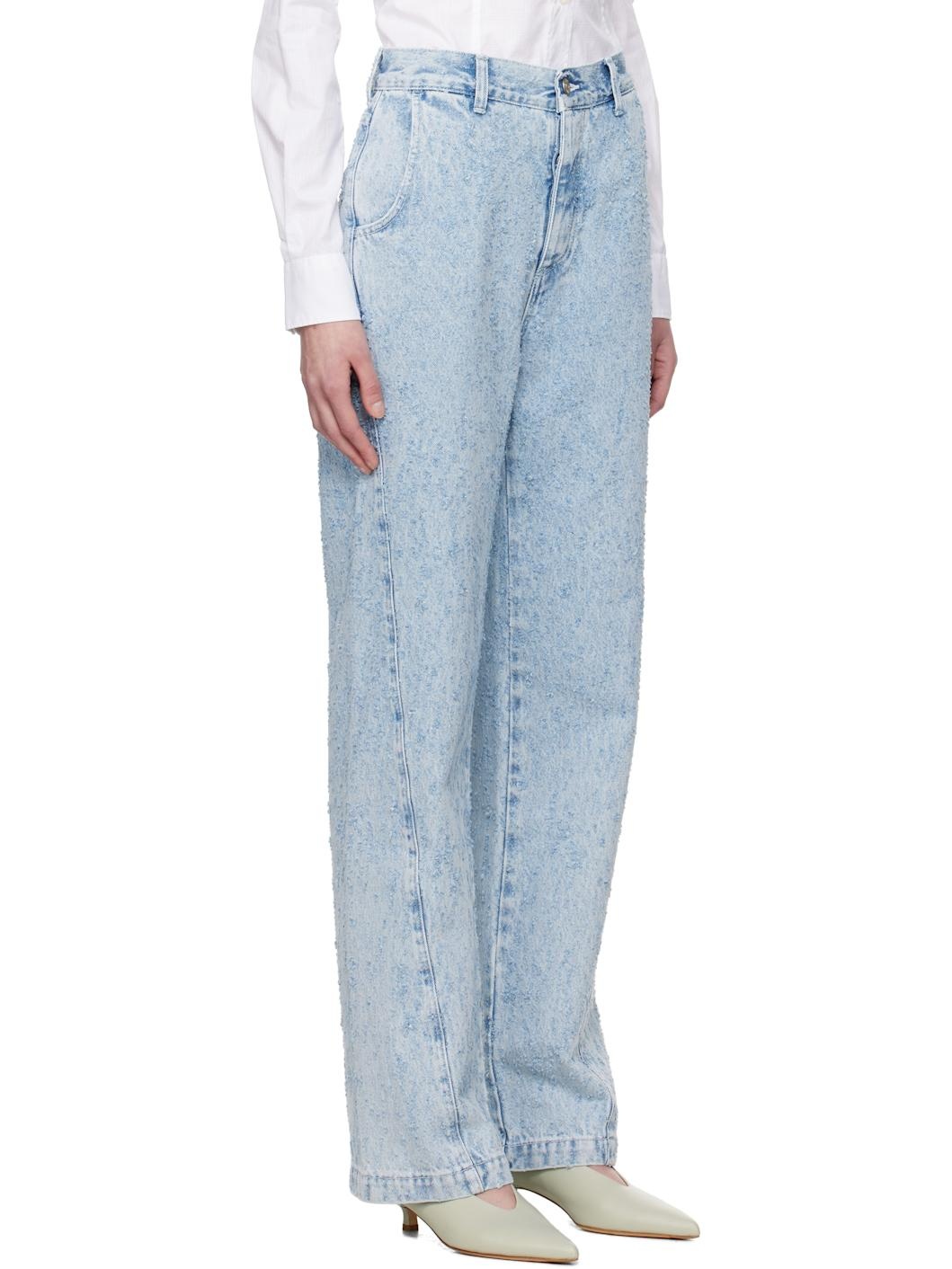 Blue Twisted Seam Jeans - 2