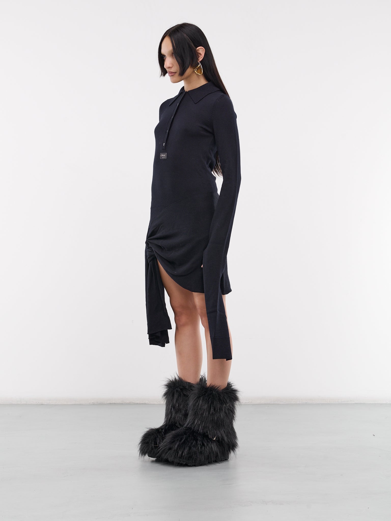 Knotted Sleeved Dress - 2