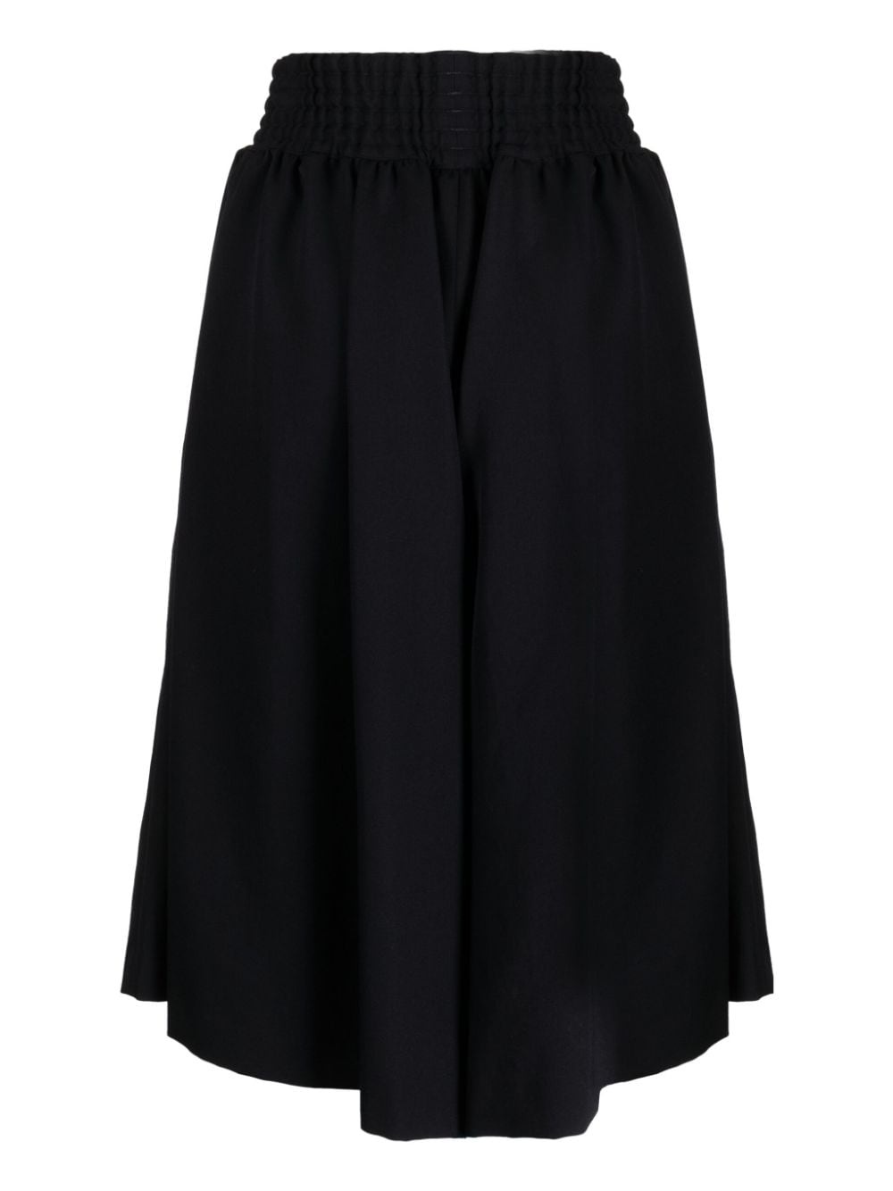 elasticated-waist wool midi skirt - 2