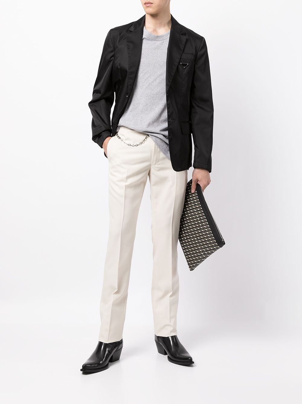 chain-link tailored trousers - 2