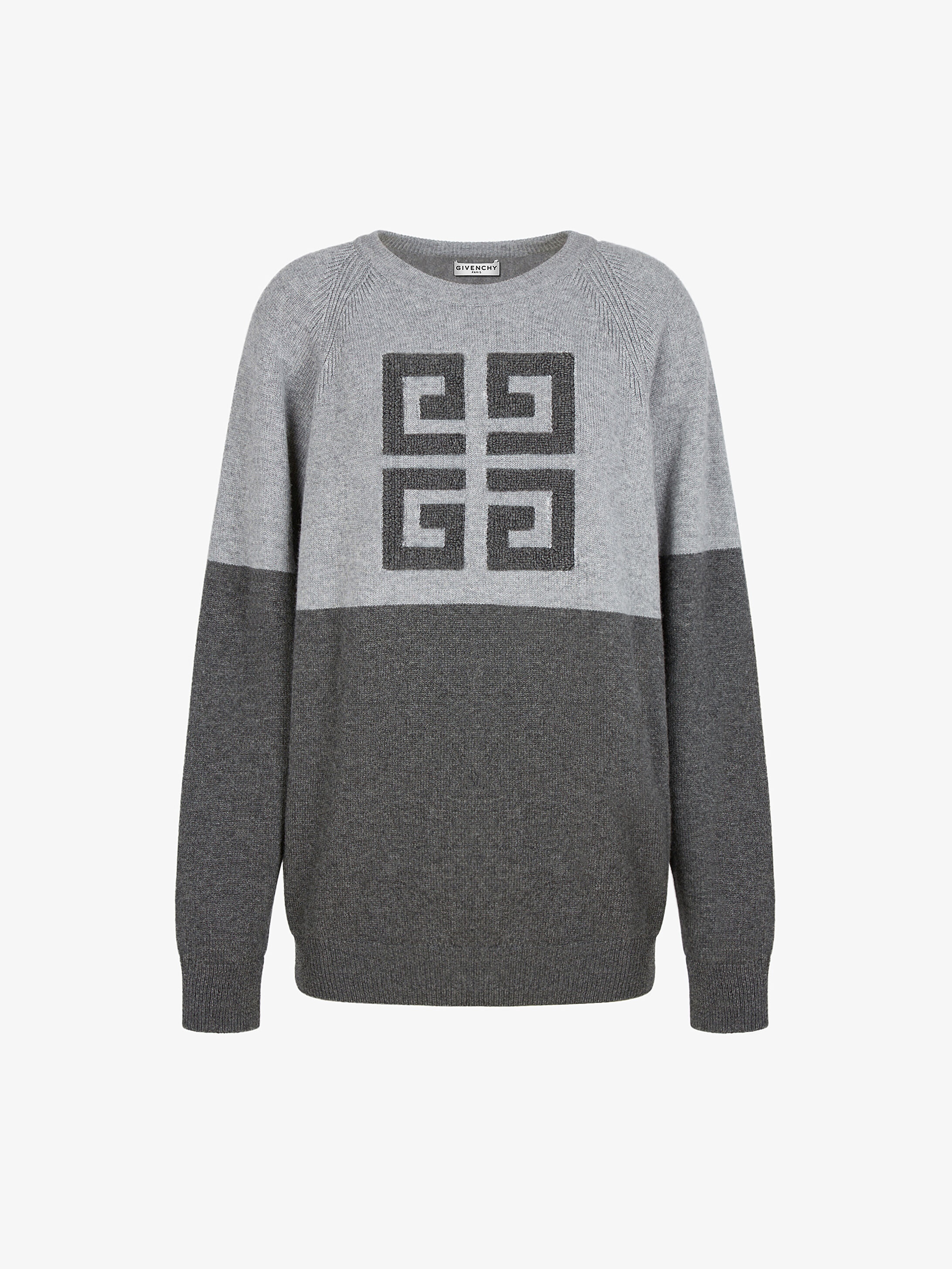 Sweater in two tone cashmere with 4G emblem - 1