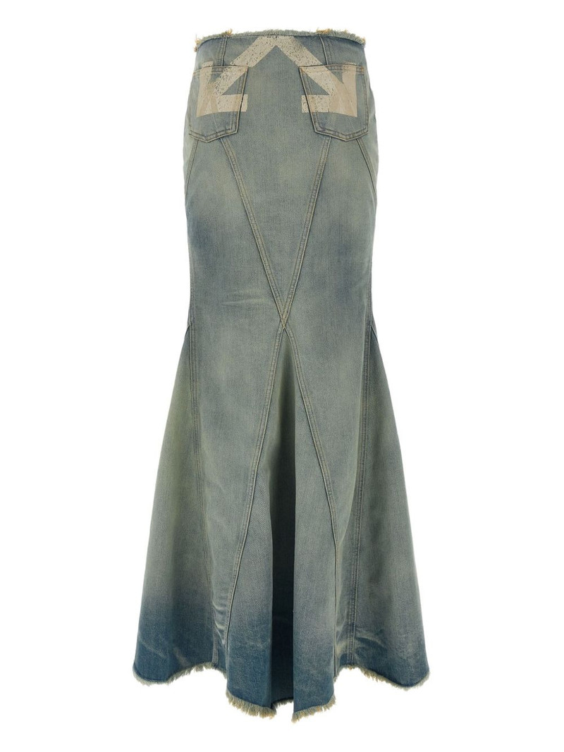 Off-White Jane fringed midi skirt outlook