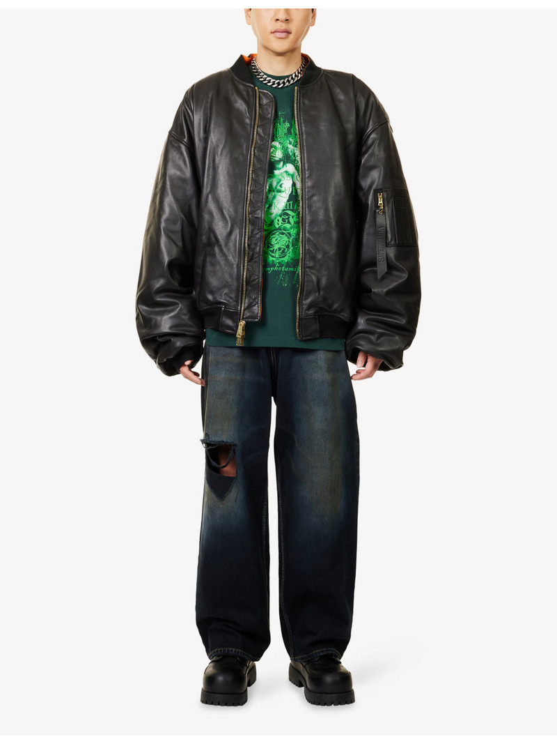 VETEMENTS Distressed Baggy-Fit Denim Jeans outlook