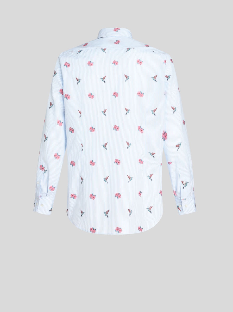 STRIPED AND JACQUARD-PATTERNED SHIRT - 5