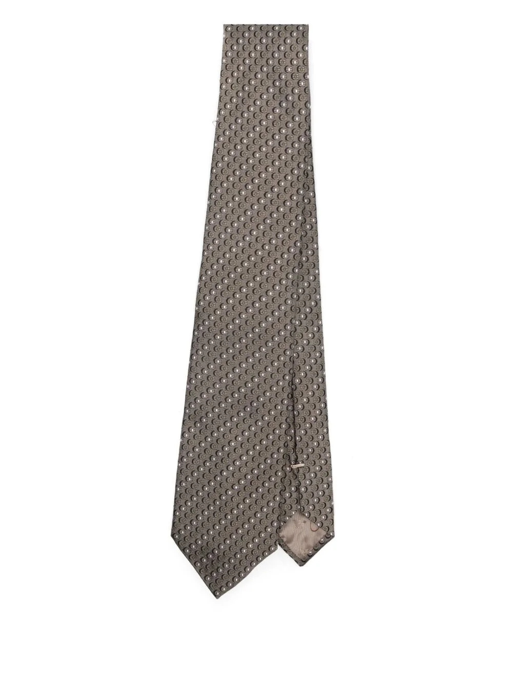 patterned-jacquard silk tie - 1