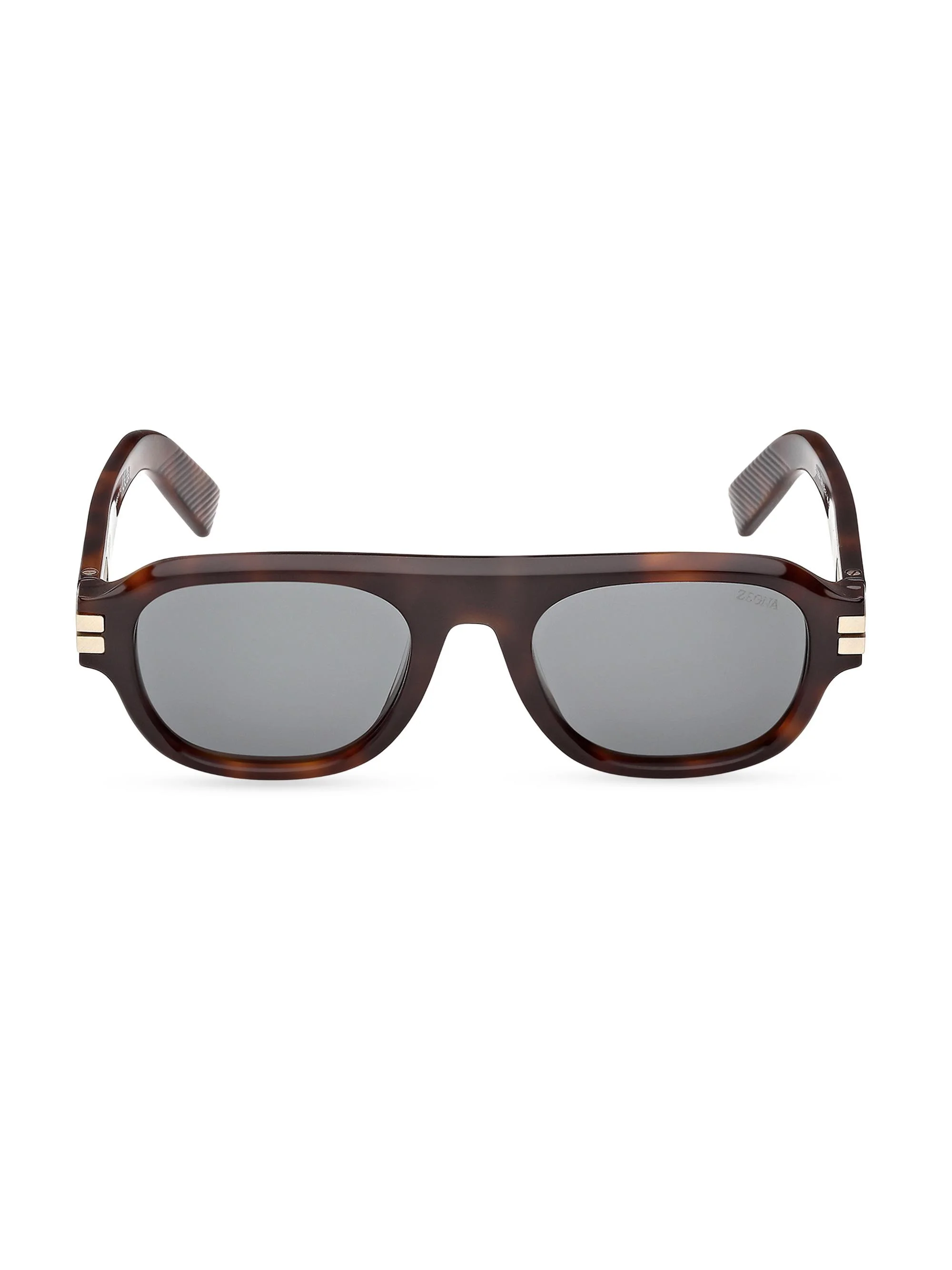 Men's 52MM Oval Sunglasses - Brown Grey - 1