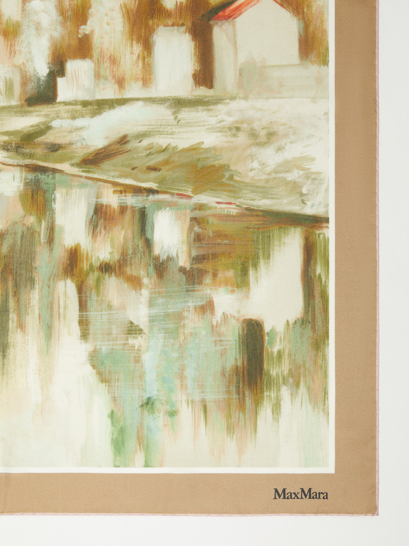 Max Mara ASTRALE Printed silk foulard outlook