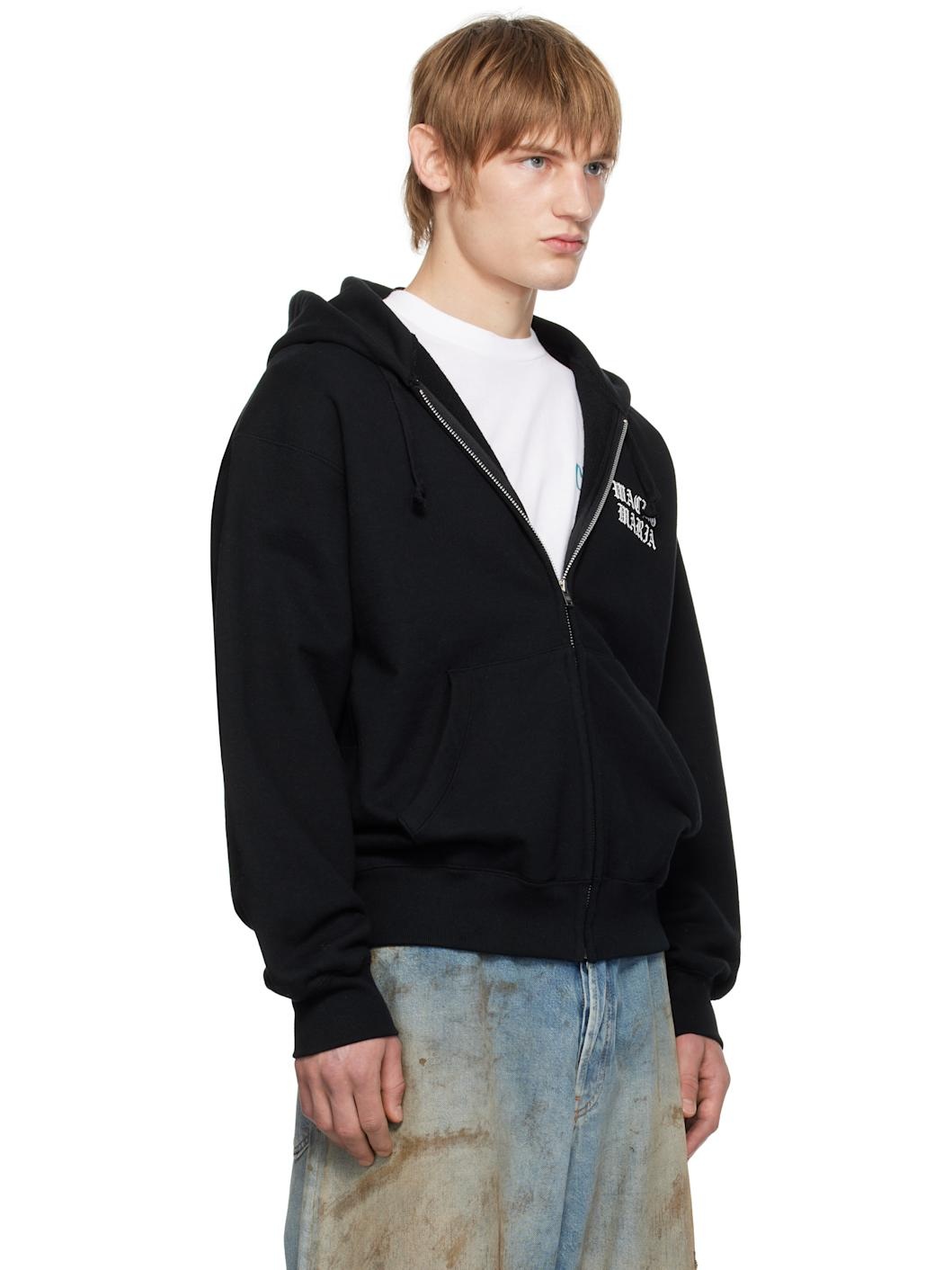 WACKO MARIA Black Full Zip Hoodie | REVERSIBLE