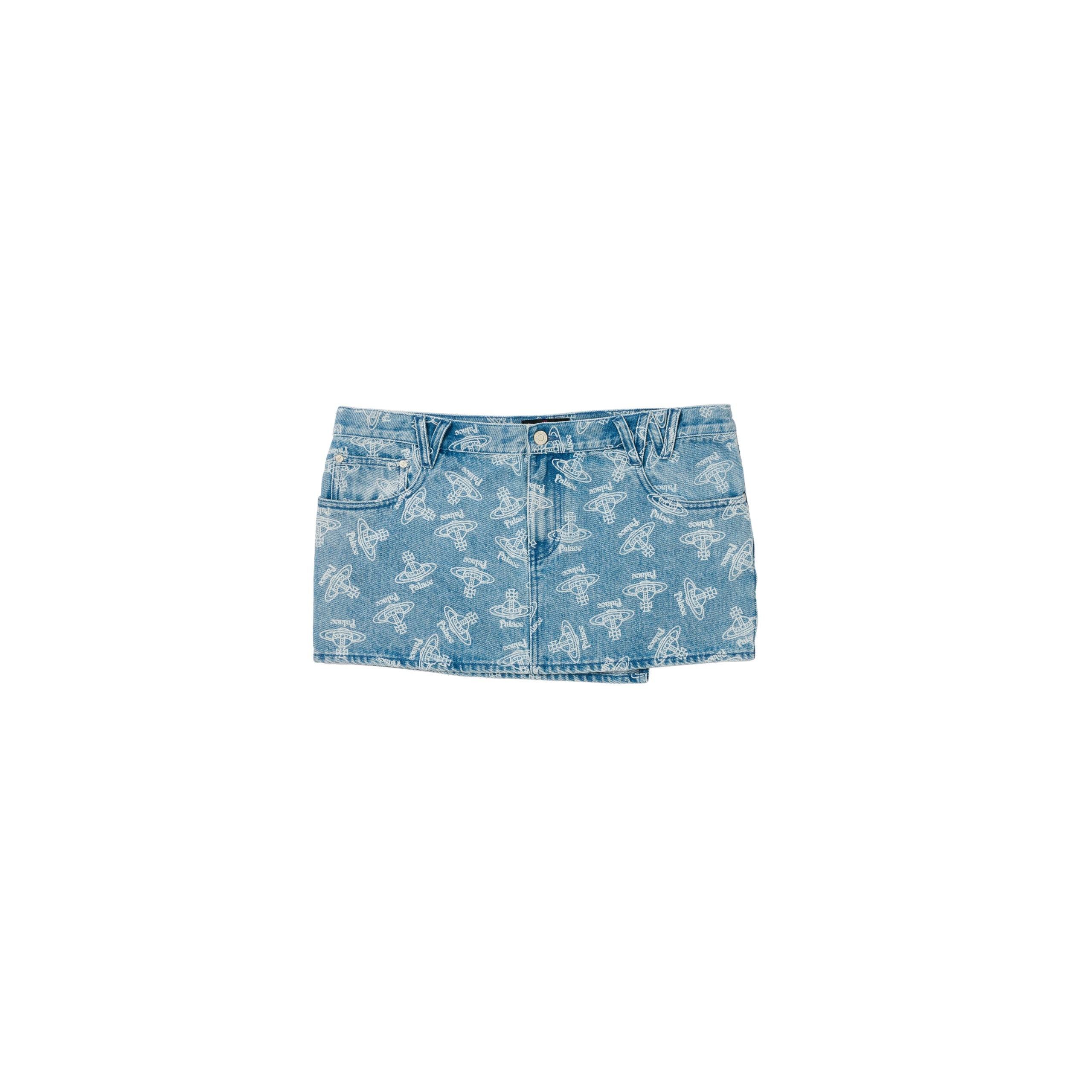 PALACE VIVIENNE WESTWOOD DENIM SKIRT ORB STONE WASH - 1