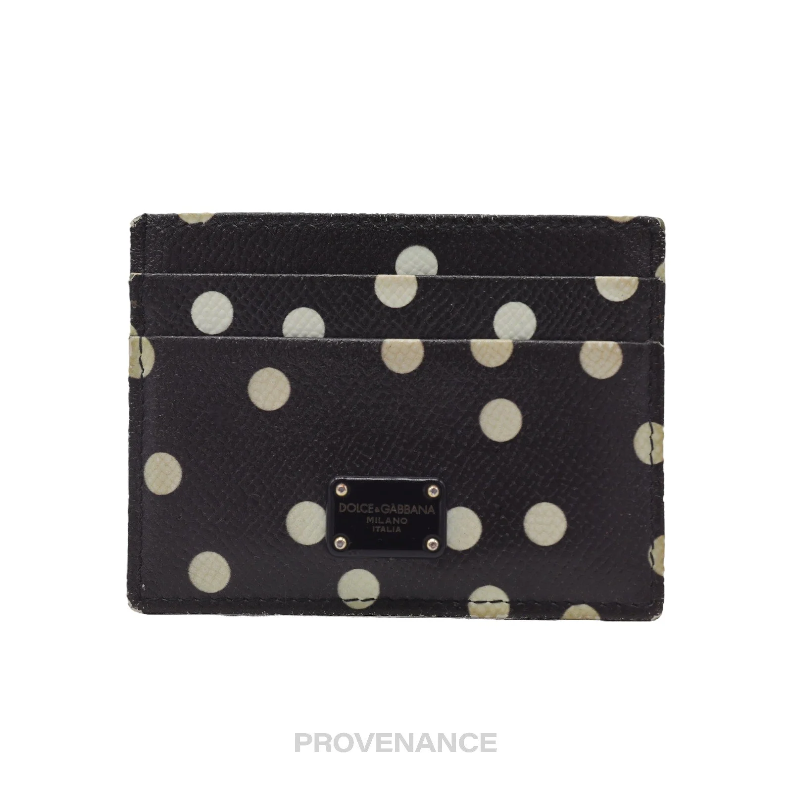 Dolce & Gabbana Logo Card Holder Wallet - Polkadot - 1