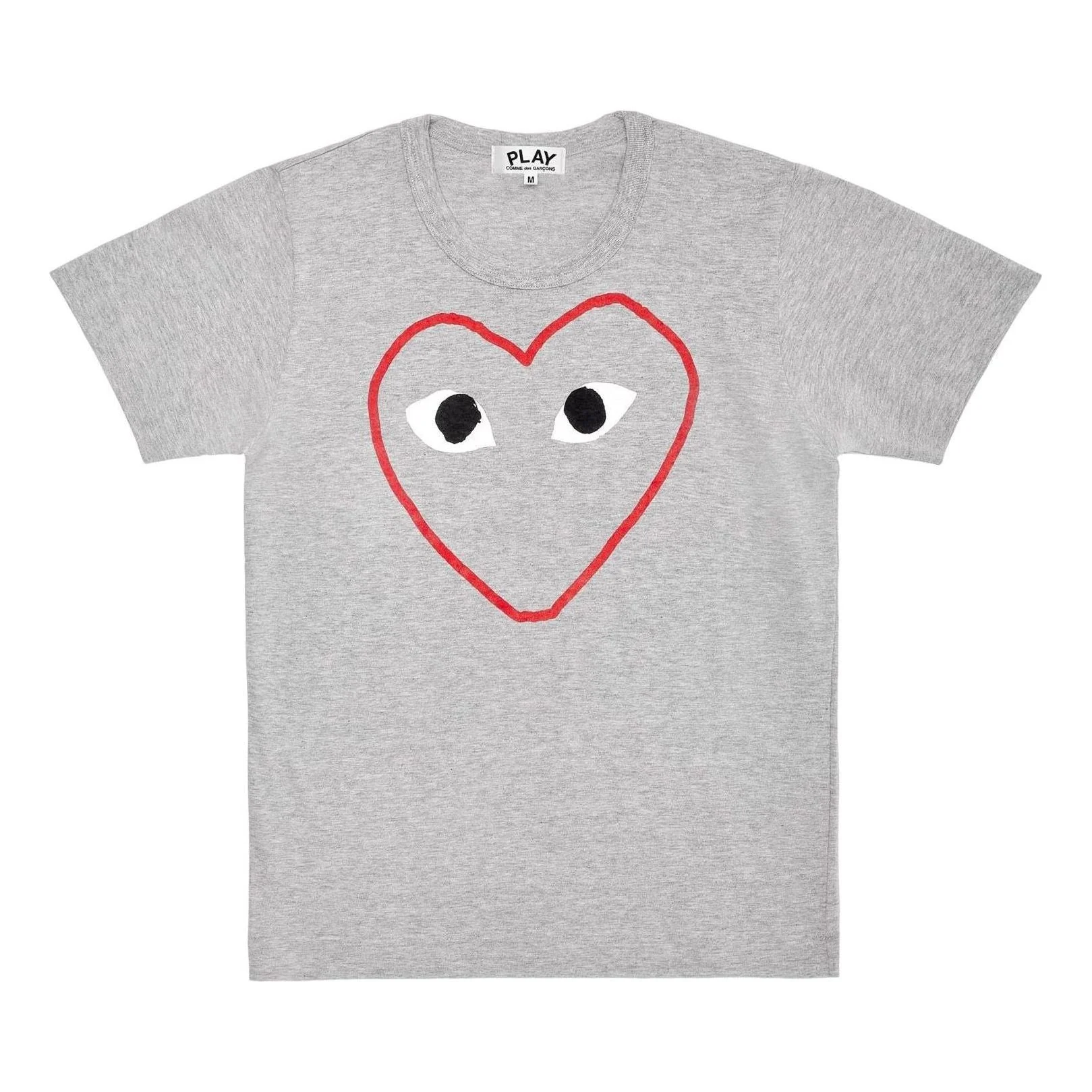 (WMNS) COMME des GARCONS PLAY FW25 Red Heart Sketch T-Shirt 'Grey' AZ-T265-051-1 - 1