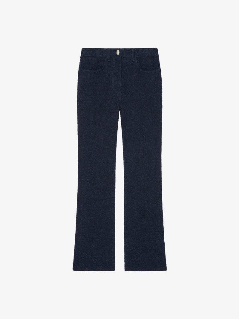 FLARED JEANS IN CURLY DENIM - 1