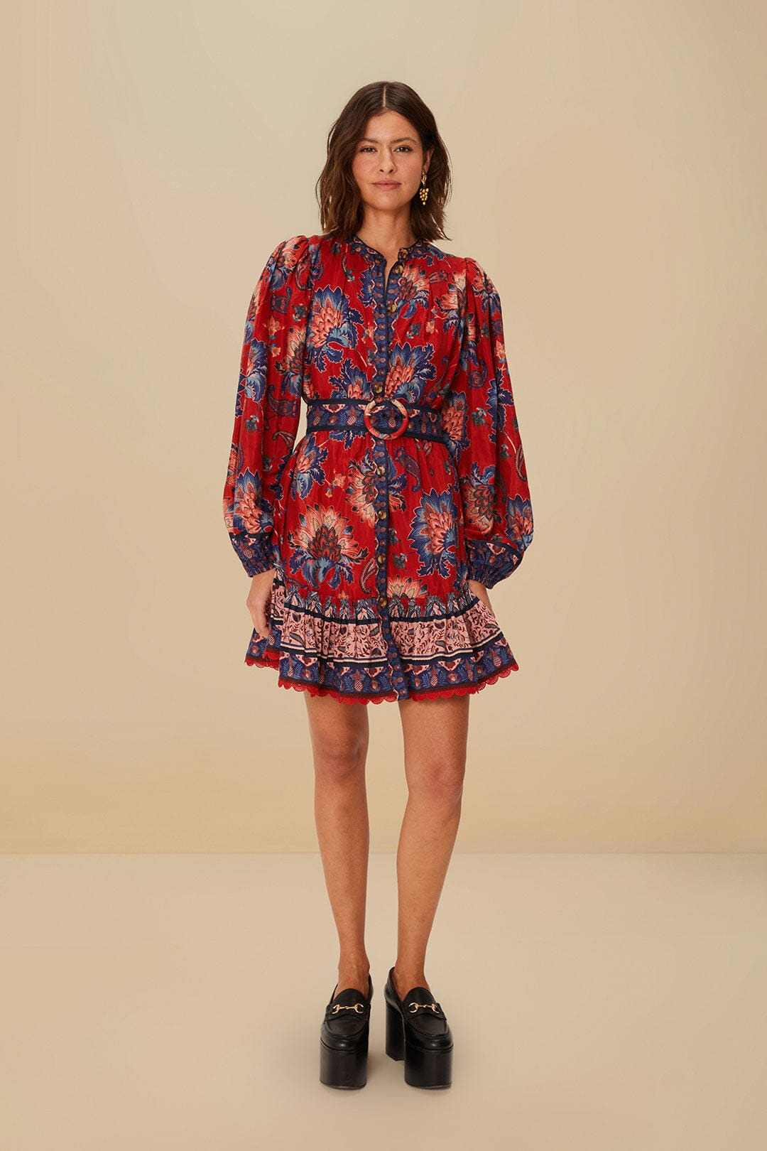 Red Luang Mini Dress - 2