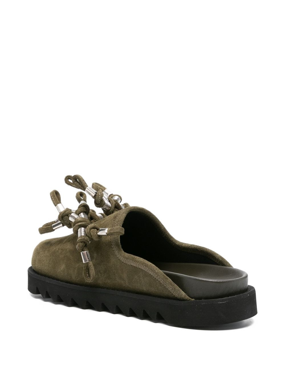 knotted-detail suede mules - 3