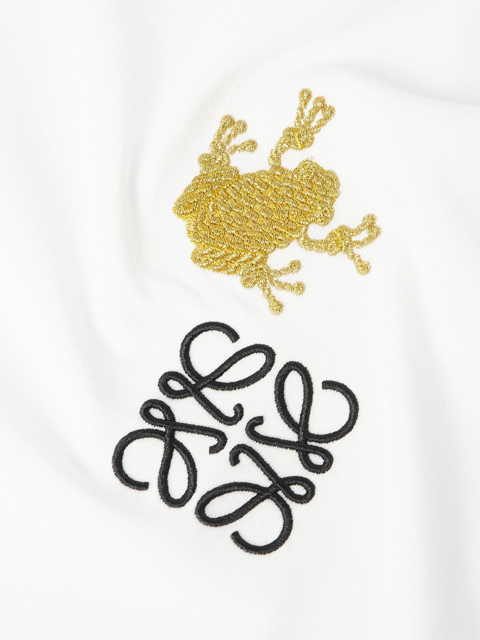 Logo-Embroidered Appliquéd Stretch-Cotton Jersey T-Shirt White - 4