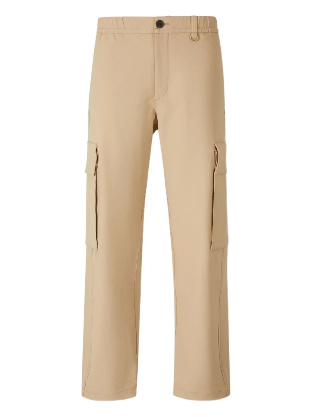 elastic-waistband cargo-pocket trousers - 1