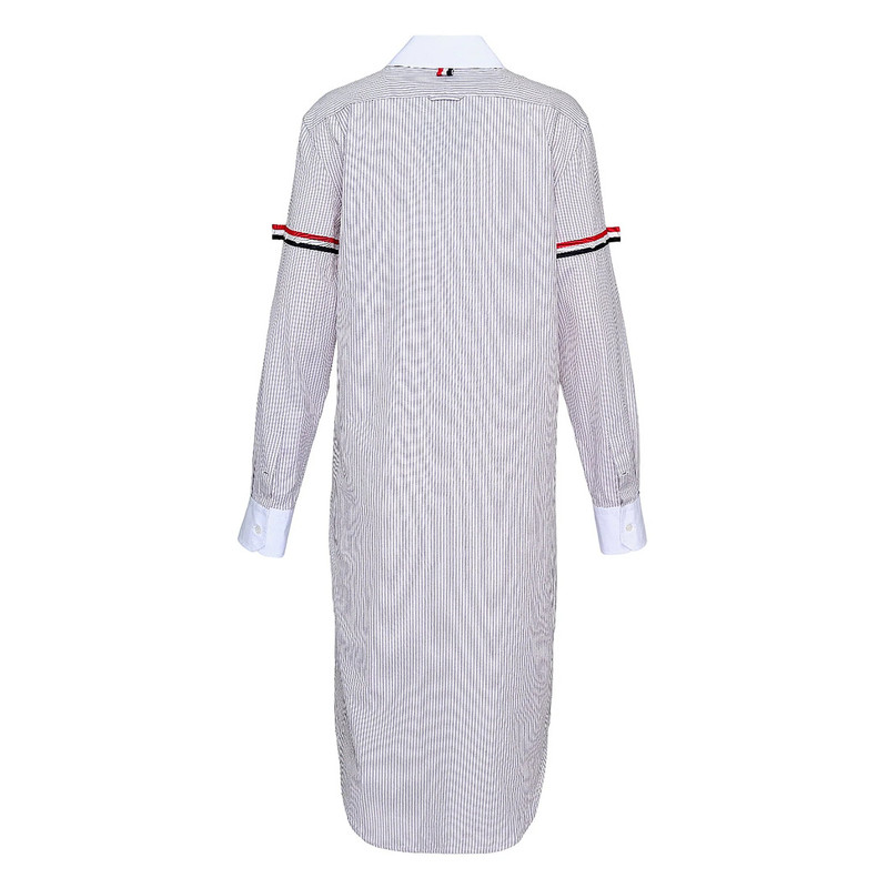 Thom Browne Knee Length Easy Fit Point Collar Dress outlook