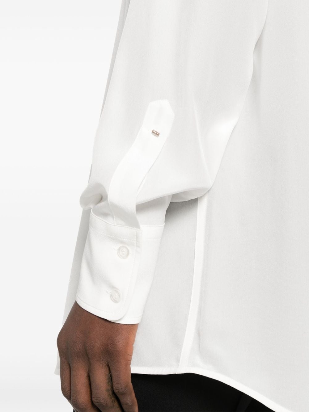 crepe de chine silk shirt - 5