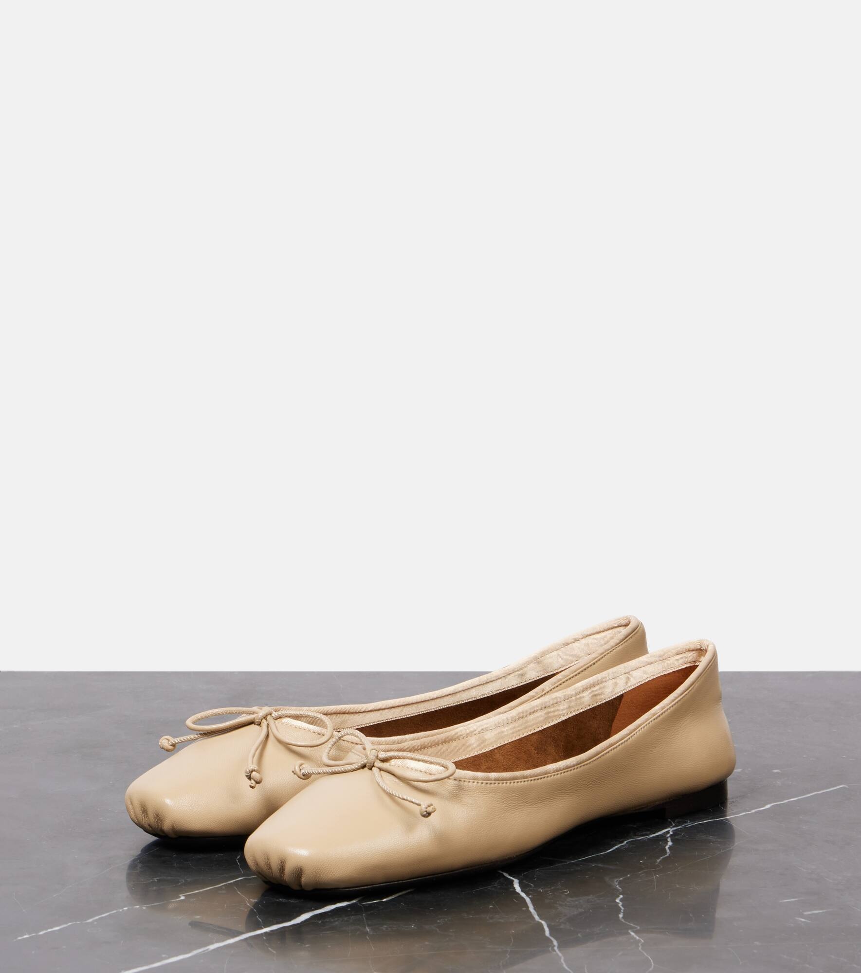 Charlotte leather ballet flats - 4
