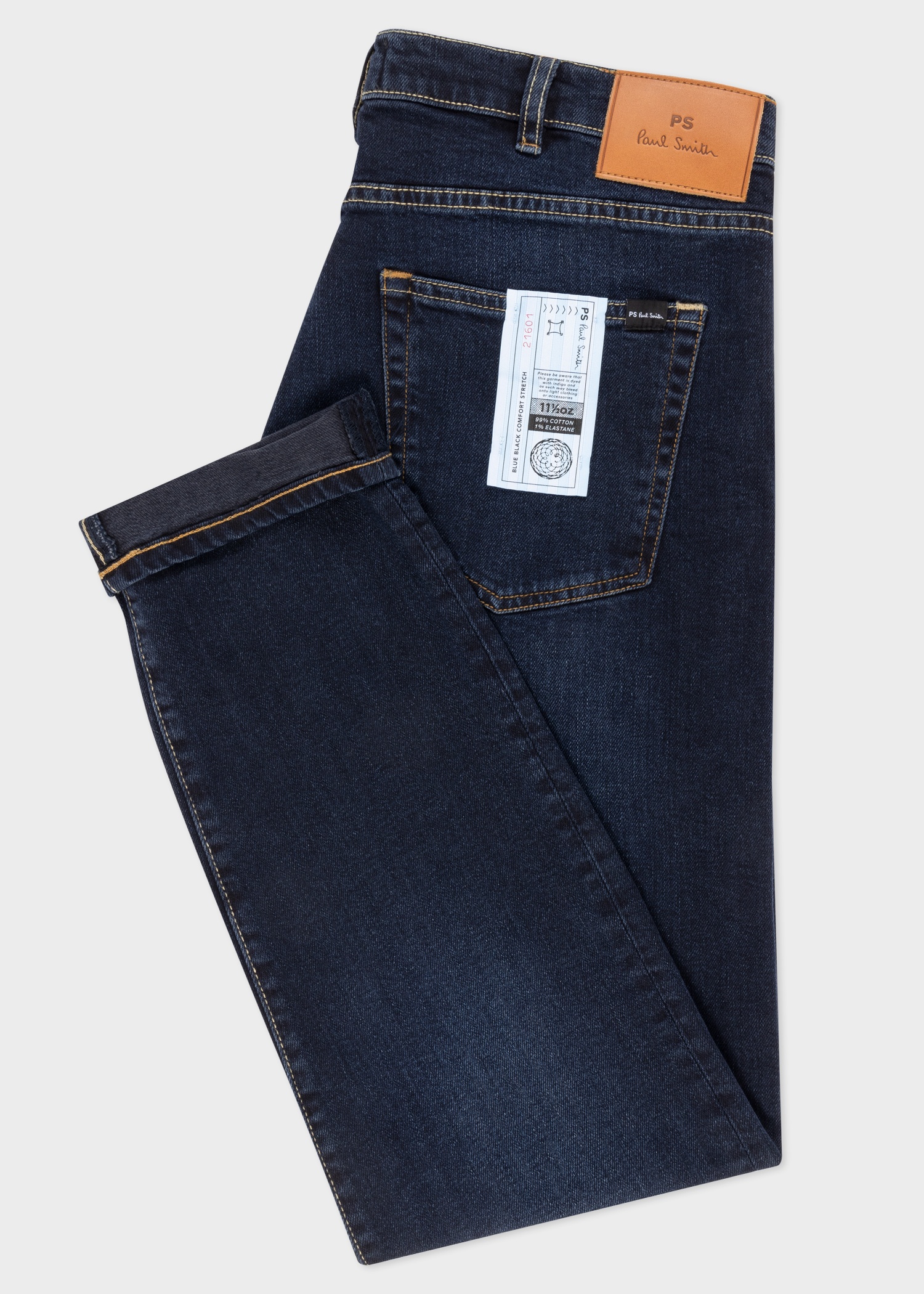 Tapered-Fit Dark Wash 'Blue Black Comfort Stretch' Jeans - 2