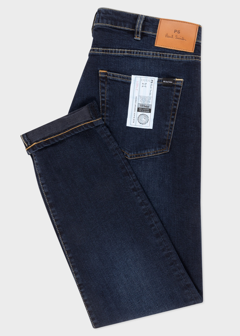 Paul Smith Tapered-Fit Dark Wash 'Blue Black Comfort Stretch' Jeans outlook