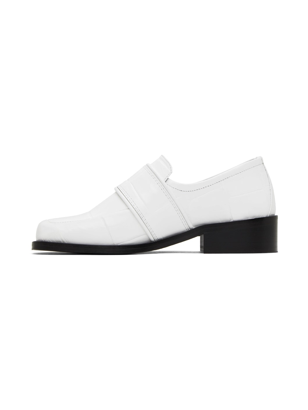 White Cyril Loafers - 3