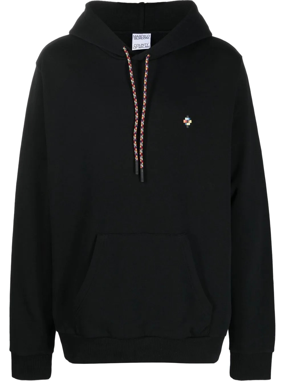 embroidered-logo hoodie - 1