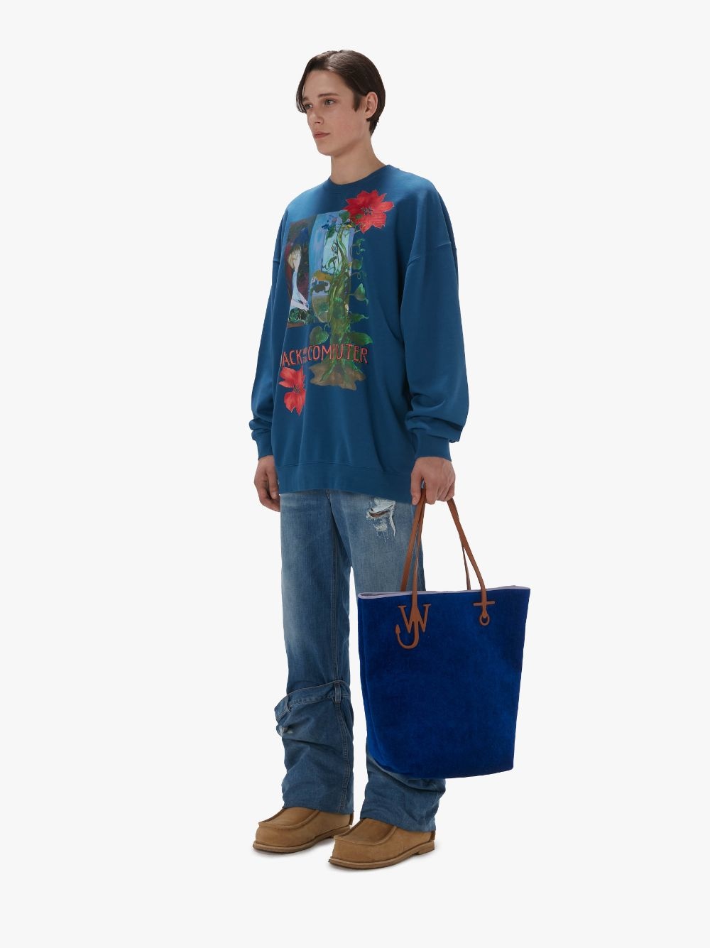 TALL ANCHOR TOTE - CHENILLE TOTE BAG - 5