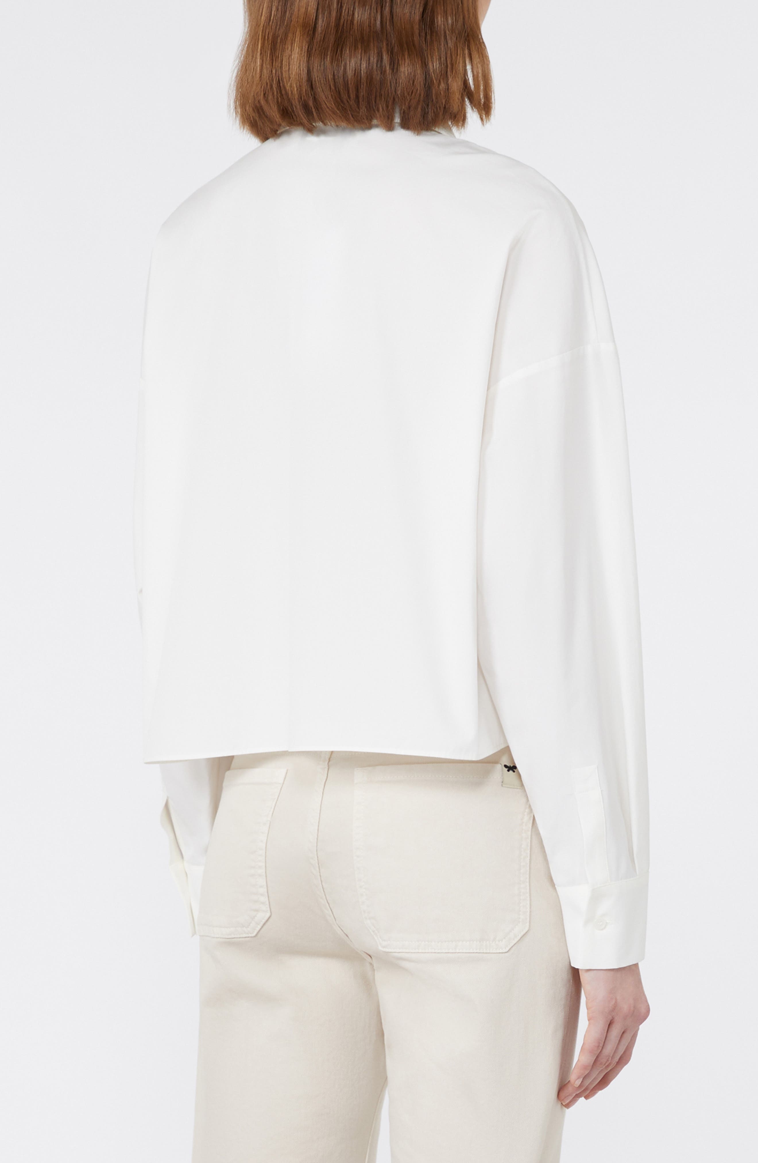 Weekend Max Mara Svago Boxy Cotton Button-Up Shirt in White at Nordstrom - 2
