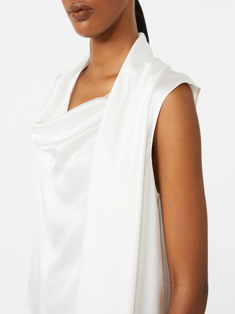 DRY Silk satin top - WHITE 5