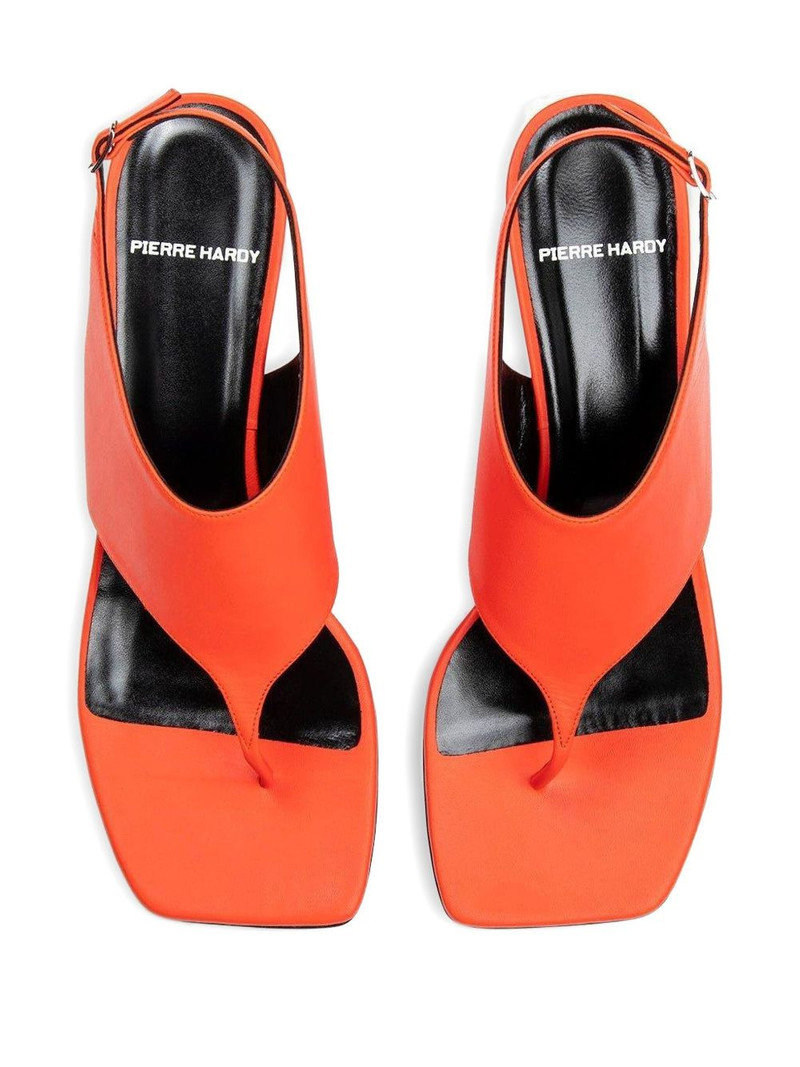 Pierre Hardy 35mm leather slingback sandals outlook