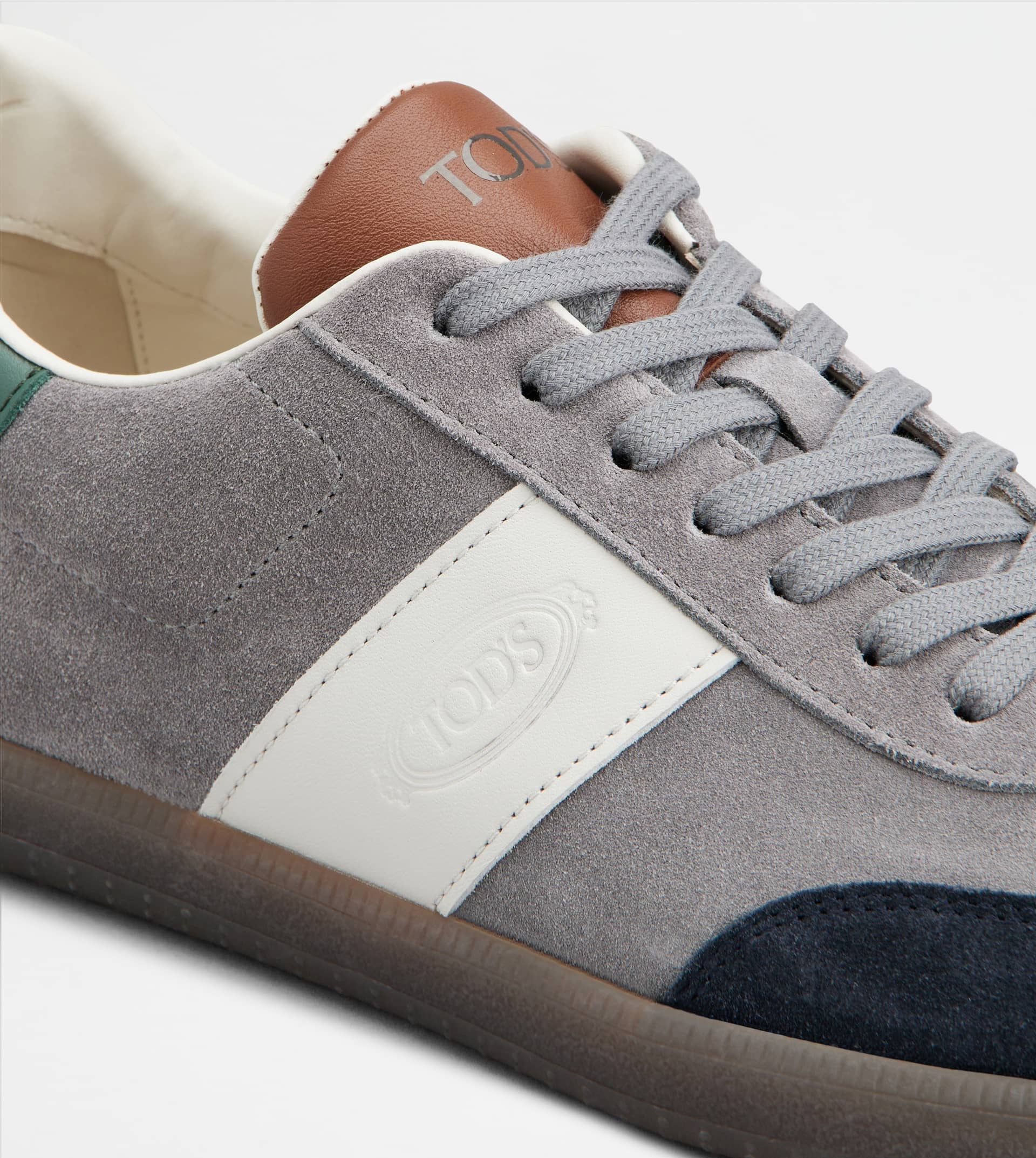 TOD'S TABS SNEAKERS IN SUEDE - BLUE, GREY, WHITE - 5