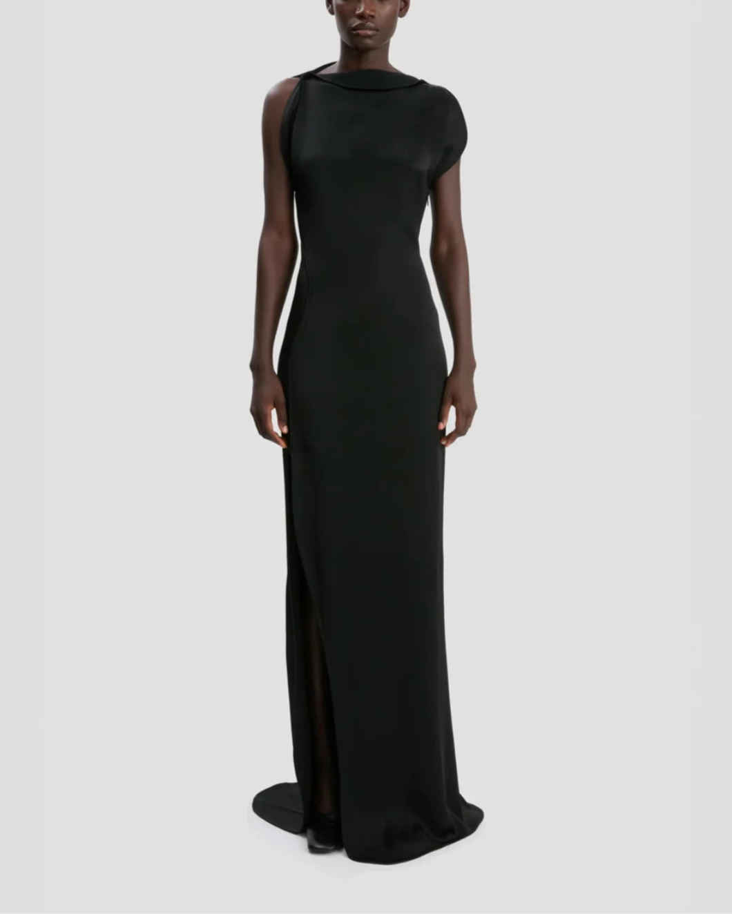 SPLIT SIDE DRESS IN BLACK - 2