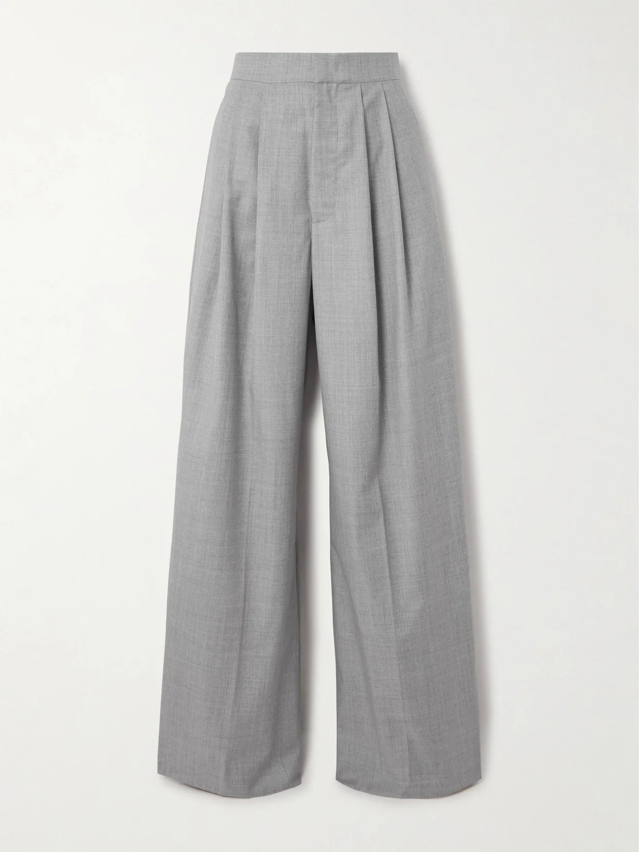 Lauren Pleated Wool Wide-leg Pants - 1