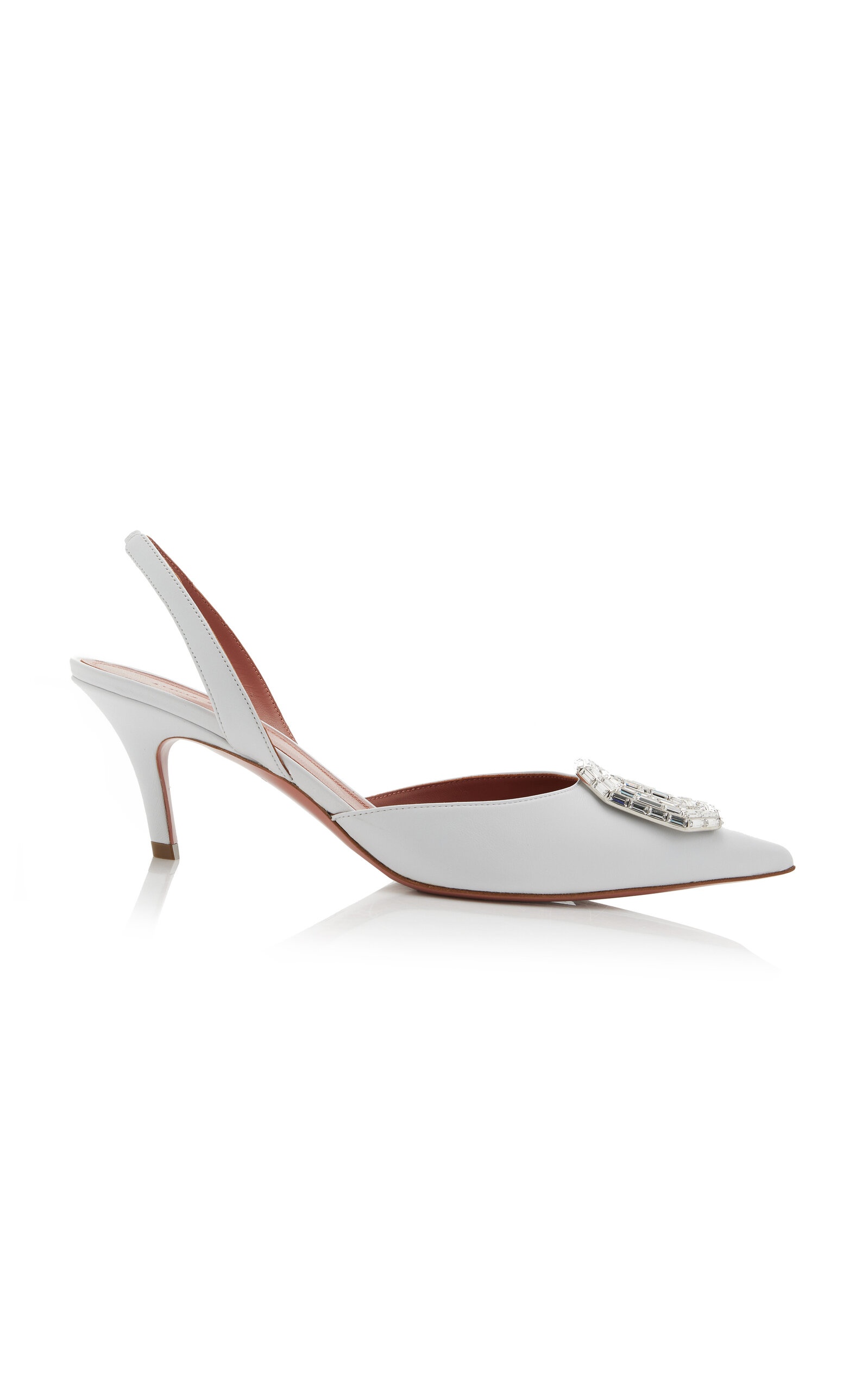 Camelia Leather Slingback Pumps white - 1